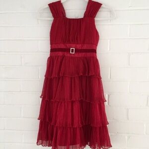 Jona Michelle Girls Classic Red Fancy Dress-Up Valentines Day Dress Size 10